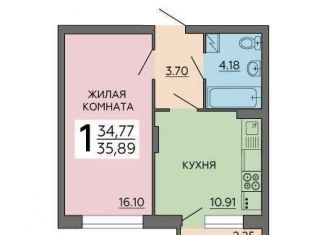 Продается однокомнатная квартира, 35.9 м2, Воронеж, ЖК Суворов-Сити
