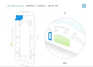 4-комнатная квартира на продажу, 184.2 м2, Санкт-Петербург, Петровский проспект, 11к2, метро Крестовский остров