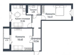 Продам двухкомнатную квартиру, 65.2 м2, посёлок Пригородный