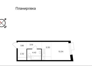 Продам квартиру студию, 27.5 м2, Москва, ЖК ТопХиллз, Электролитный проезд, с7к3