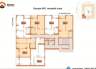 Продаю однокомнатную квартиру, 51.5 м2, Самара, Арцыбушевская улица, 33, ЖК Феникс