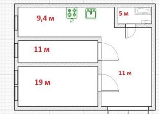 Продажа 2-ком. квартиры, 55 м2, Санкт-Петербург, улица Всеволода Вишневского, 5, муниципальный округ Аптекарский Остров