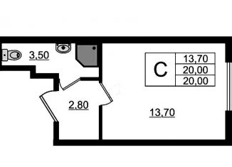 Продается квартира студия, 20 м2, Санкт-Петербург, Московский проспект, 71к3, ЖК Променад