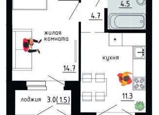 Продается однокомнатная квартира, 35.6 м2, Пермь, Ленинский район
