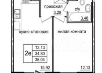 Продам 1-комнатную квартиру, 38 м2, Санкт-Петербург, Планерная улица, 87к1, метро Комендантский проспект