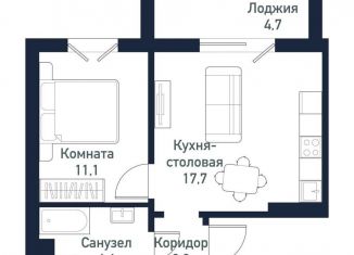 Продажа 1-ком. квартиры, 35.2 м2, Челябинская область