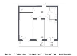 Продам двухкомнатную квартиру, 64.7 м2, посёлок Жилино-1, жилой комплекс Егорово Парк, к1