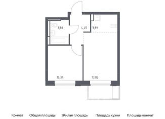 Однокомнатная квартира на продажу, 36.4 м2, Московская область, жилой комплекс Прибрежный Парк, 10.1