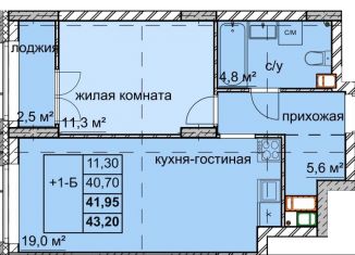 Продажа 1-комнатной квартиры, 42 м2, Нижегородская область, улица Дружаева, 30