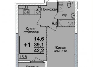 Продается 1-комнатная квартира, 42 м2, Нижегородская область