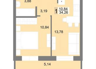 Продажа 1-комнатной квартиры, 34.5 м2, Верхняя Пышма