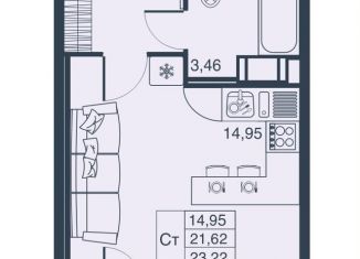 Продам квартиру студию, 23.2 м2, Мурино, Ручьёвский проспект, 3к1, ЖК Мурино Парк