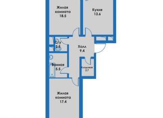 Продам 2-ком. квартиру, 72.3 м2, Московская область, микрорайон 5А, к3
