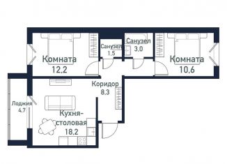 Продаю 3-комнатную квартиру, 80.6 м2, Челябинская область