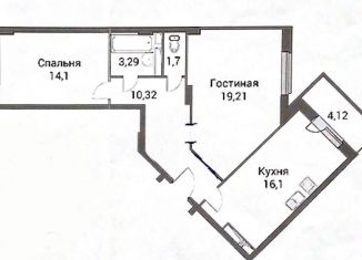 2-комнатная квартира на продажу, 70.3 м2, дачный посёлок Зеленоградский, улица Зелёный Город, 3