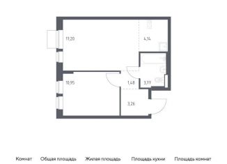 Продажа 1-ком. квартиры, 40.8 м2, Московская область
