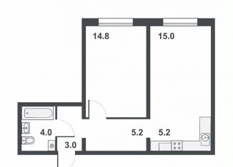 Продам 2-комнатную квартиру, 47.2 м2, Киров, ЖК Ривер Парк, Прибрежный бульвар, 6