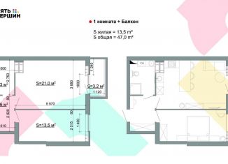 Продам однокомнатную квартиру, 47 м2, Волгоград, улица Пархоменко, 26, Центральный район