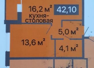 Однокомнатная квартира на продажу, 42.2 м2, Тамбов, 1-й Школьный проезд, 7