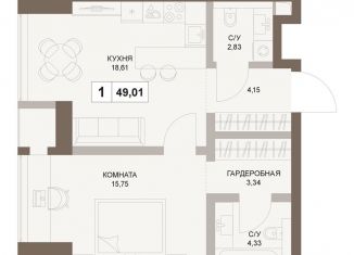 Продаю 1-комнатную квартиру, 49 м2, Москва, 5-й Донской проезд, вл21к6, Донской район