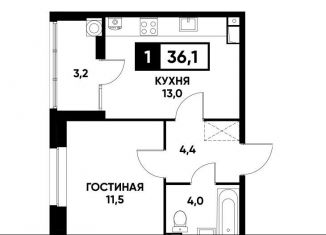 Продажа однокомнатной квартиры, 36.1 м2, Ставрополь, микрорайон № 36, улица Тухачевского, 33к2