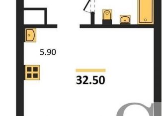 Квартира на продажу студия, 32.5 м2, Новосибирск, Дзержинский район, улица Коминтерна, 1с