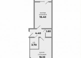 Продам однокомнатную квартиру, 42.2 м2, Михайловск, Прекрасная улица, 19