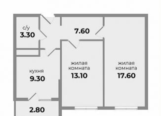 Продам двухкомнатную квартиру, 51.4 м2, Михайловск, Прекрасная улица, 19