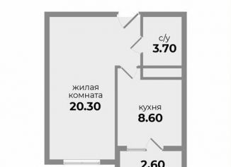 1-комнатная квартира на продажу, 33.1 м2, Михайловск, Прекрасная улица, 19