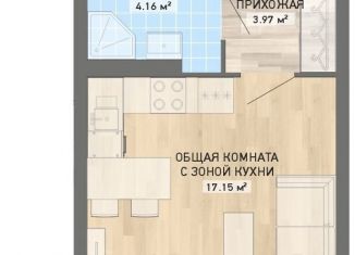Продаю 1-комнатную квартиру, 28.2 м2, Екатеринбург, ЖК Просторы