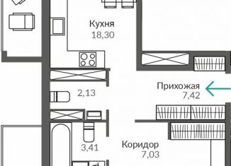 2-ком. квартира на продажу, 69.2 м2, Крым