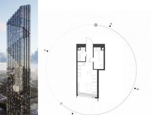 Продажа квартиры студии, 30.8 м2, Москва, Пресненский район