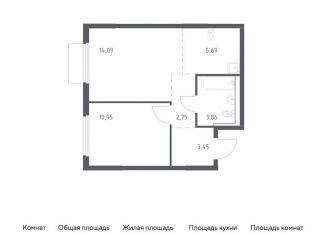 Продажа однокомнатной квартиры, 40.8 м2, Московская область, Каширское шоссе - Молоково - Андреевское