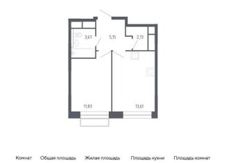 Продается 1-комнатная квартира, 36.4 м2, Балашиха, жилой квартал Новоград Павлино, к6