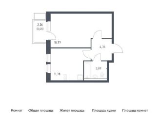 Продажа 1-комнатной квартиры, 39.1 м2, Московская область, жилой комплекс Егорово Парк, к3.2