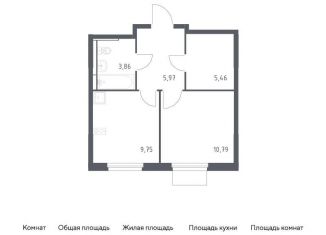 Продается однокомнатная квартира, 35.8 м2, Мытищи, жилой комплекс Мытищи Парк, к5