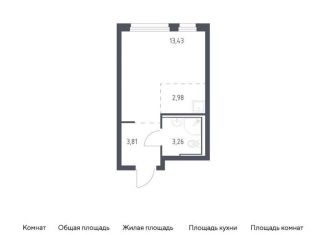 Продажа квартиры студии, 23.5 м2, Тюменская область, жилой комплекс Чаркова 72, 1.4