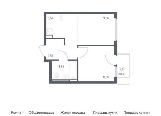 Продается однокомнатная квартира, 35.3 м2, село Остафьево, жилой комплекс Остафьево, к22