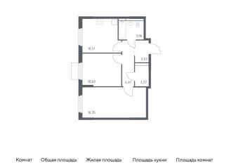 Продажа 2-ком. квартиры, 51.2 м2, Московская область