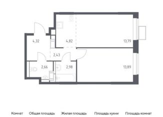Однокомнатная квартира на продажу, 44.9 м2, поселение Рязановское, жилой комплекс Алхимово, 16