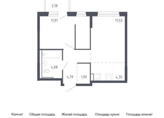 Продается 1-ком. квартира, 39.2 м2, Тюмень, жилой комплекс Чаркова 72, 1.3, Ленинский округ