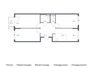 Продажа 3-комнатной квартиры, 81.2 м2, Москва, жилой комплекс Остафьево, к20