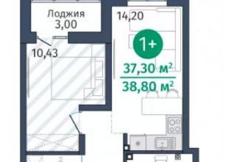 Продаю однокомнатную квартиру, 37.3 м2, деревня Дударева