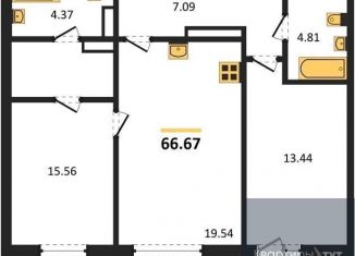 Продам двухкомнатную квартиру, 66.7 м2, Воронеж, Ленинский район