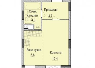 Продаю квартиру студию, 28 м2, Татарстан