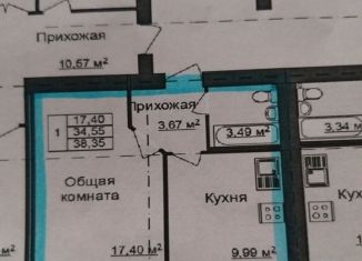 Продаю 1-ком. квартиру, 39 м2, Йошкар-Ола, улица Строителей, 43, Октябрьский микрорайон