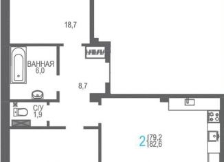Продажа 2-комнатной квартиры, 82.6 м2, Феодосия