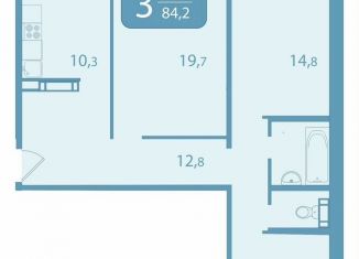 Продается 3-комнатная квартира, 84.2 м2, Томская область, улица Королёва, 20