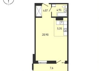 Квартира на продажу со свободной планировкой, 51.7 м2, Иркутск, Советская улица, 115/1