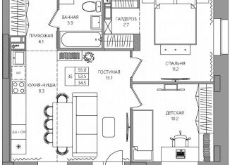 Продаю трехкомнатную квартиру, 55 м2, Пермь, Самолётная улица, 6, Индустриальный район